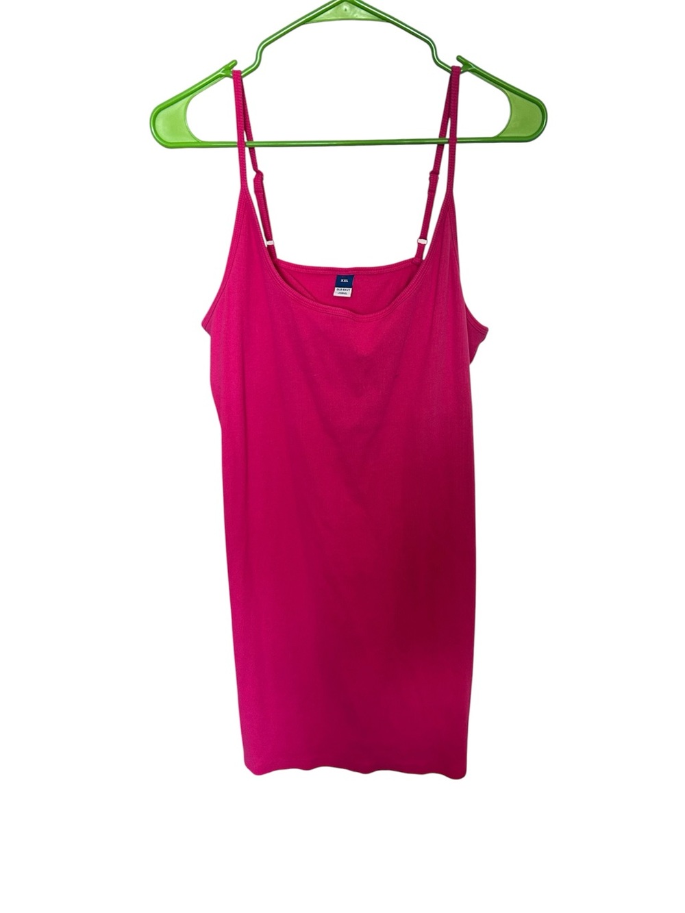 Women's Bright Fuchsia Adjustable Strap Ribbed Dress- Brand: Old Navy